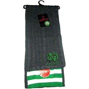 North Dakota Fighting Hawks Varsity Scarf W/Hidden Pocket Charcoal Color